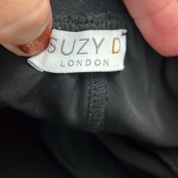 Suzy-D, London,Elegant Black Wide-Leg Palazzo Pants,Pull-On,Elastic,Size Small - Picture 4 of 13